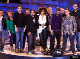 All the media who took part in the 'Big Brother Canada' media challenge. HuffPost Canada representative Chris Jancelewicz is third from right in the back row.