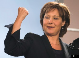 Christy Clark hit the hustings Saturday, introducing BC Liberal candidates at a pre-campaign kickoff. (Canadian Press)