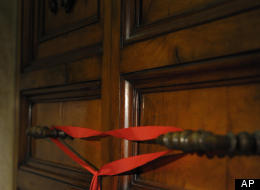 A red ribbon sealed the door of the apartment of Pope Benedict XVI after he left the Vatican on Thursday, Feb. 28. In a new Pew survey, American Catholics say the biggest issue facing the church -- and by extension the next pope -- is sexual abuse.