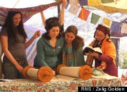 Torah service during Passover in the Desert 2011. Photo courtesy Zelig Golden