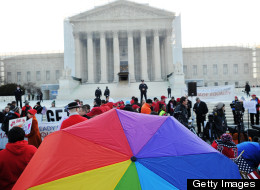 Supporters of same-sex marriage gather in front of the U.S. (JEWEL SAMAD/AFP/Getty Images)