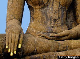 Time and Buddha's touching earth mudra