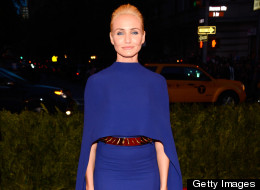 Cameron Diaz jumps on the cape trend at the 2013 Met Gala.