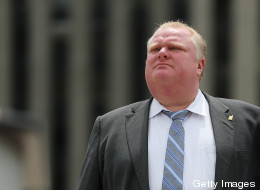 Toronto Mayor Rob Ford, at the PFLAG flag raising. The Mayor faces allegations that their is a video which he reportedly appears to be smoking crack cocaine at City Hall. (Steve Russell/Toronto Star via Getty Images)