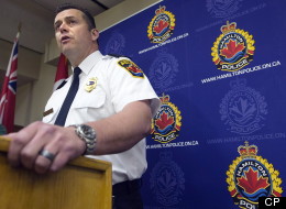 Hamilton Police Superintendent Dan Kinsella announced Mark Smich's arrest on Wednesday. (Nathan Denette/CP)