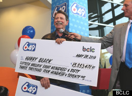 Harry Black, 66, of Surrey was awarded with two cheques totaling $31.7 million. (BCLC)