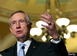 Senate Majority Leader Harry Reid (D-Nev.) speaks during a press conference after meeting with fellow Democratic Senators, on Capitol Hill, July 9, 2013, in Washington, D.C. Reid fielded questions on student loan legislation. (Photo by Drew Angerer/Getty Images)