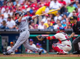 Mark Reynolds #12 of the Cleveland Indians bats during the interleague game against the Philadelphia Phillies at Citizens Bank Park on May 15, 2013 in Philadelphia, Pennsylvania. (Photo by Rob Tringali/SportsChrome/Getty Images)