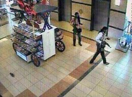 Purportedly CCTV from inside Westgate Mall in Kenya and allegedly showing two terrorist gunmen Shopping Mall Terror Attack, Nairobi, Kenya - Sep 2013