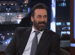 Jon Hamm talks about his throat polyp on 'Jimmy Kimmel Live' Sept. 25.