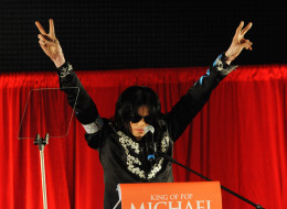 LONDON - MARCH 05: (EMBARGOED FOR PUBLICATION IN UK TABLOID NEWSPAPERS UNTIL 48 HOURS AFTER CREATE DATE AND TIME) Michael Jackson announces plans for Summer residency at the O2 Arena at a press conference held at the O2 Arena on March 5, 2009 in London, England. (Photo by Dave M. Benett/Getty Images)