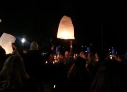 Mourners gathered Tuesday night to mourn a toddler who was killed in a van crash at a Tim Hortons.