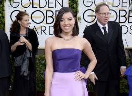 BEVERLY HILLS, CA - JANUARY 12: 71st ANNUAL GOLDEN GLOBE AWARDS -- Pictured: Actress Aubrey Plaza arrives to the 71st Annual Golden Globe Awards held at the Beverly Hilton Hotel on January 12, 2014 -- (Photo by Kevork Djansezian/NBC/NBC via Getty Images)