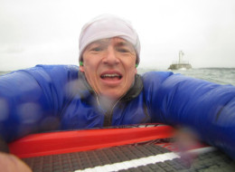 Simon Whitfield posted this selfie while paddle boarding near Victoria.