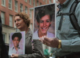 Carol Kopp, left and her husband Bob Kopp, of Chicagoland Voice of the Faithful, asked the International Criminal Court to investigate the Pope and top Vatican cardinals for possible crimes against humanity for sheltering priests guilty of sexual abuse. (File photo by Scott Olson/Getty Images)