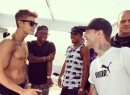 Instagram photo by Toronto Is Awesome of Bieber and Deadmau5 meeting at Toronto's Cabana Pool Bar last summer