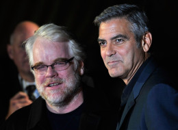 Philip Seymour Hoffman and George Clooney attend