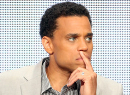BEVERLY HILLS, CA - AUGUST 01: Actor Michael Ealy speaks onstage during the Almost Human panel discussion at the FOX portion of the 2013 Summer Television Critics Association tour - Day 9 at The Beverly Hilton Hotel on August 1, 2013 in Beverly Hills, California. (Photo by Frederick M. Brown/Getty Images)