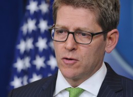 White House Press Secretary Jay Carney responds to a question regarding Malaysia Airlines flight MH370 in the Brady Briefing Room of the White House on March 14 in Washington, D.C. (MANDEL NGAN/AFP/Getty Images)