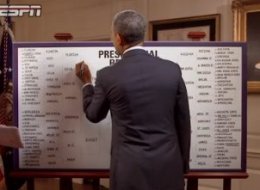 Obama's 2014 bracket is revealed.