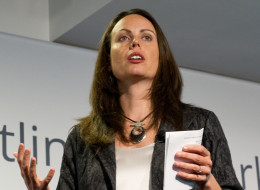 Jacquelline Fuller, Director of Google Giving, makes an announcement about technology's role in aiding anti-trafficking efforts at Google's Washington, DC headquarters April 9, 2013 in Washington, DC. Google is announcing a $3 million gift to three nonprofits working to use technology and data to combat human trafficking worldwide. On Tuesday, officials announced a Google Global Impact Award in Washington to fund the Polaris Project, La Strada International and Liberty Asia. The three groups are
