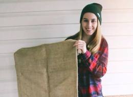 Surrey high school student Courtney Barich will wear a burlap dress to prom for charity.