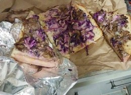 A customer is furious after a North Vancouver pizzeria allegedly charged him $37 for this $7 pulled roast beef sandwich.
