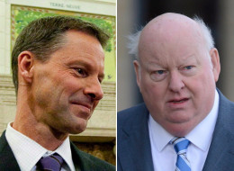 Senator Mike Duffy and former Harper chief of staff Nigel Wright