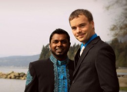 B.C. MLA Spencer Chandra-Herbert, right, and his husband, Romi Chandra, were married in 2010.