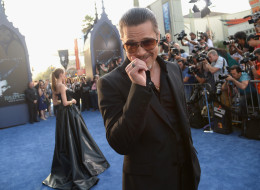 Actors Brad Pitt and Angelina Jolie attend the premiere of Disney's 'Maleficent' at the El Capitan Theatre on May 28, 2014.