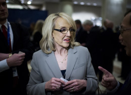 Arizona Governor Jan Brewer speaks with attendees of the National Governors Association Winter Meeting at the JW Marriott in Washington on Saturday, Feb. 22, 2014. (Photo By Bill Clark/CQ Roll Call)