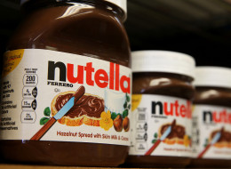 SAN FRANCISCO, CA - AUGUST 18: Jars of Nutella are displayed on a shelf at a market on August 18, 2014 in San Francisco, California. The threat of a Nutella shortage is looming after a March frost in Turkey destroyed nearly 70 percent of the hazelnut crops, the main ingredient in the popular chocolate spread. Turkey is the largest producer of hazelnuts in the world.
