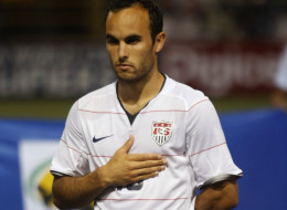 Landon Donovan of the US national soccer team stands before the game against the Costa Rica national team during a South Africa 2010 World Cup qualifier match in San Jose, Wednesday, June 3, 2009. (AP Photo/Dario Lopez-Mills)