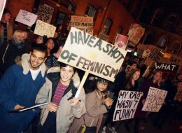 Students from Leeds campaigning against nightclub Tequila UK's sexist advertising