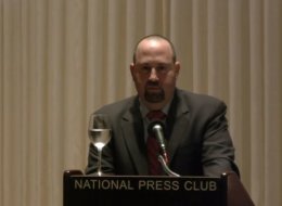 Daniel Rosen speaks at a 2012 terrorism review event. The 45-year-old was arrested Tuesday, accused of attempting to solicit sex from a minor.