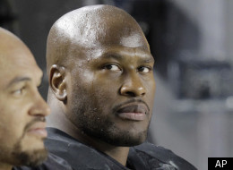 FILE - In this Dec. 8, 2011, file photo, Pittsburgh Steelers linebacker James Harrison, right, sits on the bench during the third quarter of an NFL football game against the Cleveland Browns in Pittsburgh. Harrison has been suspended for one game without pay for his hit last week on Browns quarterback Colt McCoy. NFL executive vice president Ray Anderson said Tuesday, Dec. 13, 2011, the suspension is the result of Harrison's fifth illegal hit against a quarterback in the past three seasons. (AP