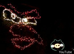 Angry Birds Christmas Light Display