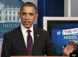 President Barack Obama gave remarks Thursday on Congress' payroll tax cut plan.