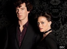 Benedict Cumberbatch and Lara Pulver in 'Sherlock'