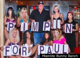 A photo taken after the Moonlite BunnyRanch's previous Ron Paul endorsement.