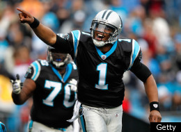 CHARLOTTE, NC - DECEMBER 24: Cam Newton #1 of the Carolina Panthers celebrates after his team scored a touchdown during their game against the Tampa Bay Buccaneers at Bank of America Stadium on December 24, 2011 in Charlotte, North Carolina. (Photo by Streeter Lecka/Getty Images)