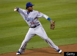 SAN DIEGO, CA - SEPTEMBER 26: Starlin Castro #13 of the Chicago Cubs fields the ball and throws to first base for the out during the first inning of the game against the San Diego Padres at Petco Park on September 26, 2011 in San Diego, California. (Photo by Kent C. Horner/Getty Images)