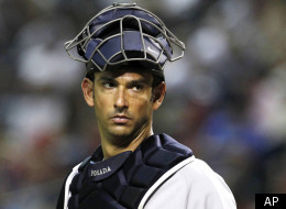 FILE - In this June 21, 2010, file photo, New York Yankees' Jorge Posada watches a foul ball during their baseball game against the Arizona Diamondbacks in Phoenix. Yankees manager Joe Girardi revealed Wednesday, Sept. 8, 2010, that Posada felt post-concussion symptoms on Tuesday after getting hit by a foul ball. The star catcher sat out Wednesday's game against the Baltimore Orioles and was sent to a neurologist for tests. His status for New York's upcoming road trip was uncertain. (AP Photo/Ro