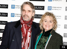 Jeremy Irons with his wife Sinead Cusack at the premiere of 'Margin Call' in London