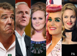 Jeremy Clarkson, James Cameron, Adele, Katy Perry and Madonna