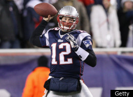 FOXBORO, MA - JANUARY 14: Tom Brady #12 of the New England Patriots throws a pass against the Denver Broncos during their AFC Divisional Playoff Game at Gillette Stadium on January 14, 2012 in Foxboro, Massachusetts. (Photo by Elsa/Getty Images)