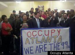 Occupy Atlanta press conference with HGEC