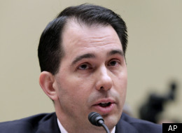 Wisconsin Gov. Scott Walker testifies on Capitol Hill in Washington, Thursday, April 14, 2011, before the House Oversight and Government Reform Committee hearing to discuss the problems with balancing state budgets in a tough economy. (AP Photo/J. Scott Applewhite)