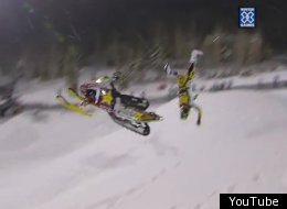 Colten Moore was still able to win the gold medal after this crash.