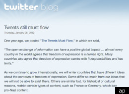 Twitter could be censored in certain countries